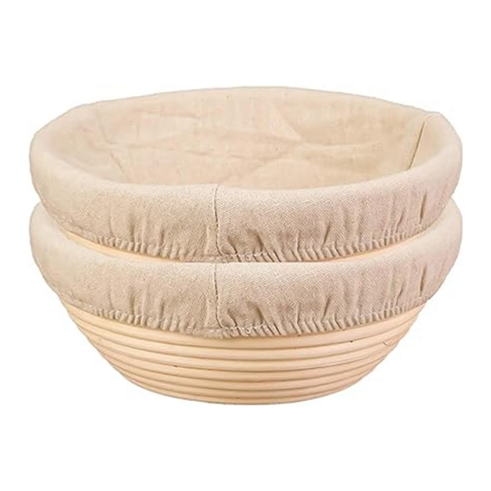 CTRLZS 2Piece Bread Proofing Basket Cloth Cover Combination Bread Protection Basket Baking Bowl for Sourdough Fermentation