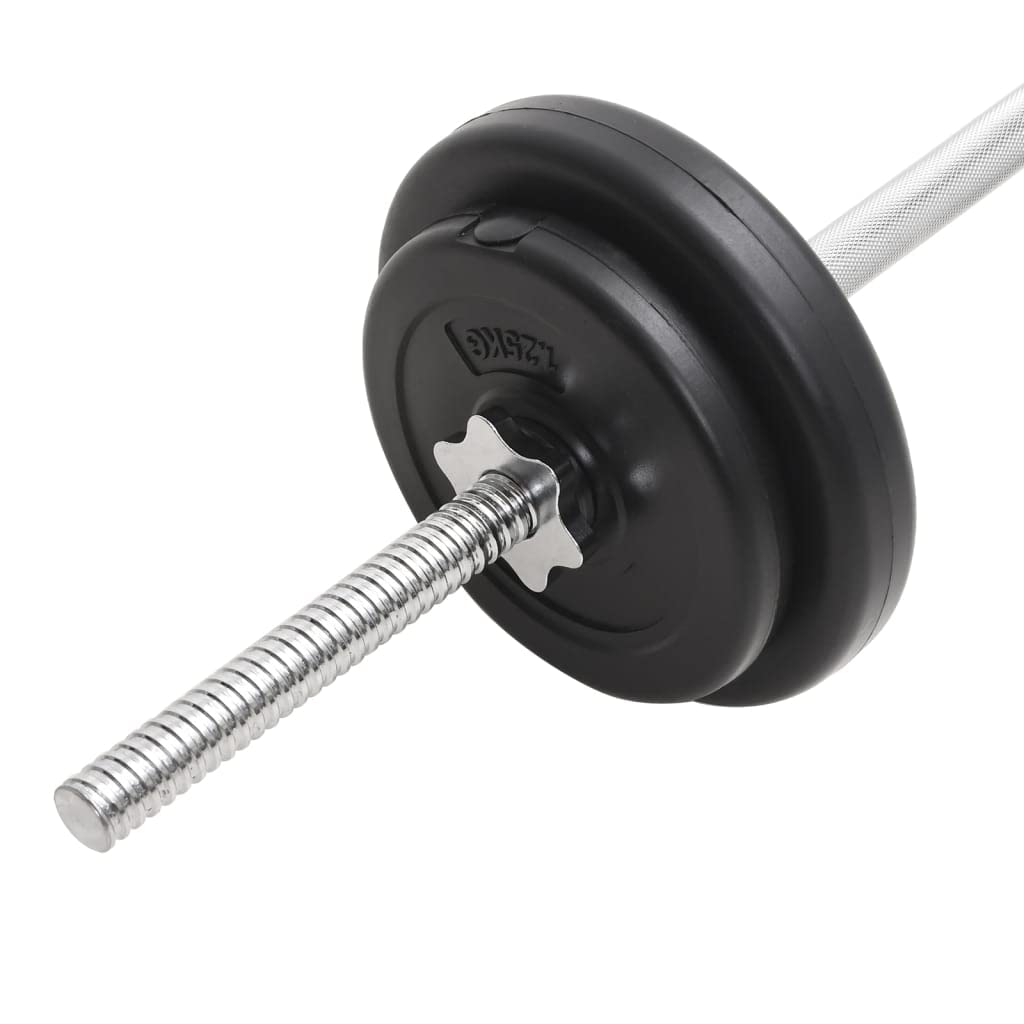 vidaXL Langhantel Kurzhantel Set Hantelset Hantelstange Langhantelstange Dumbbell Hantelscheiben Hantel Krafttraining Gewichtsscheibe 30kg