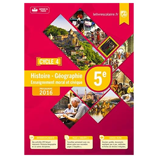 Histoire-Géographie-EMC 5e : Manuel élève