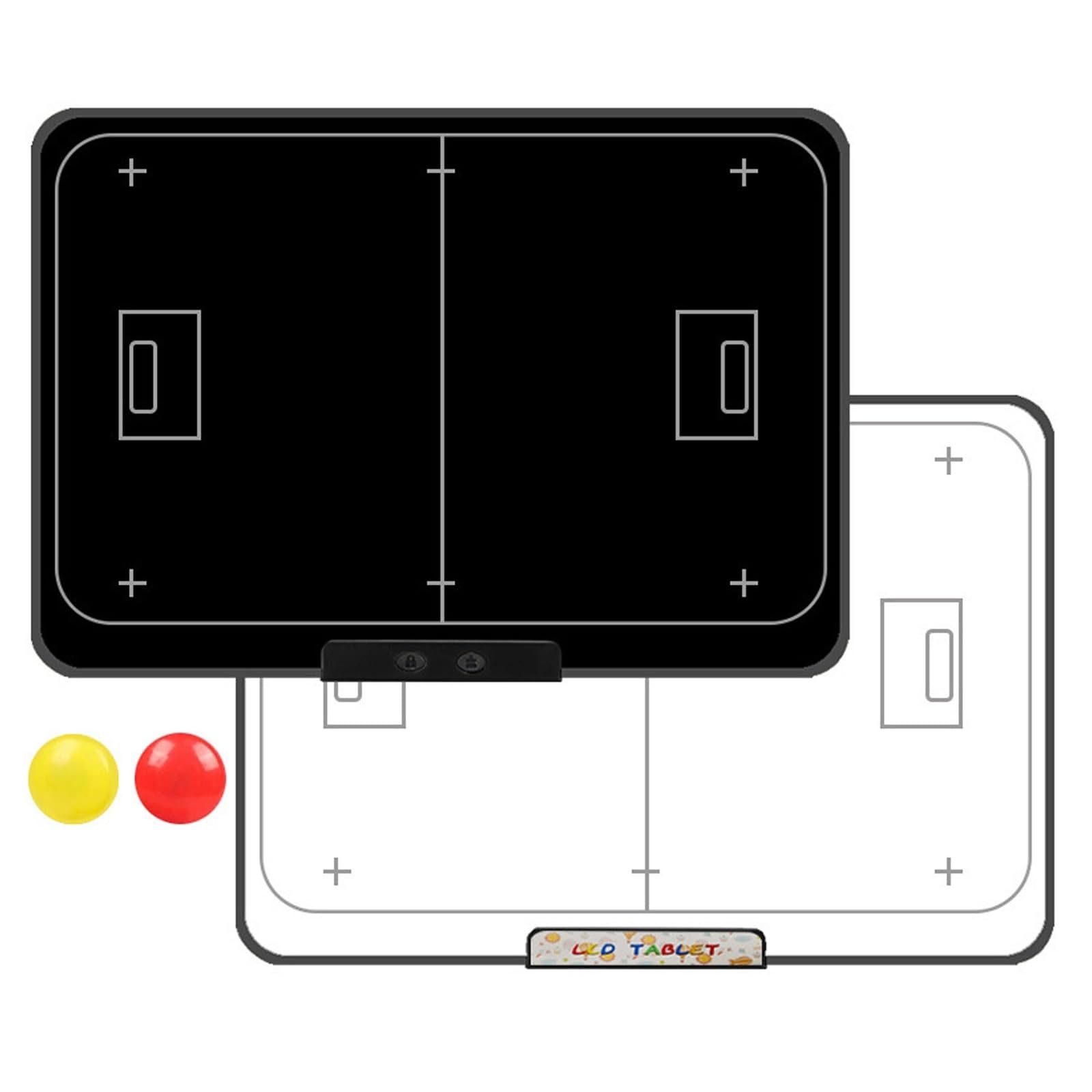 Elctronic - Lavagna Tattica da Calcio, 16 Pollici, con Penna Tattica, Lavagna Elettronica Magnetica per Allenamento di Basket, Cancellazione/Blocco con Un Clic, Accessori Completi