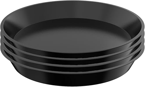 Miniatura 8 de DUNPUTE Platillo para plantas de 16, 18, 20, 22 pulgadas, paquete de 4 bandejas grandes resistentes para macetas, platillos de plástico para macetas