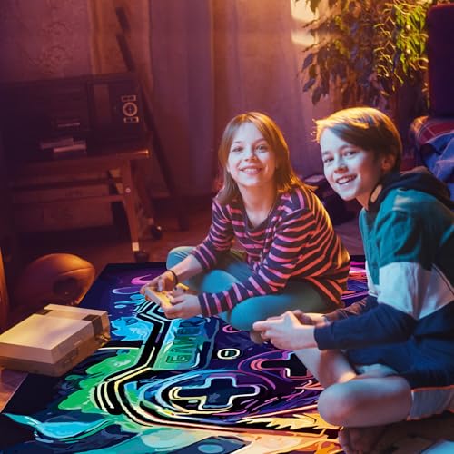 Suserritbcho Tappeto Con Controller Di Gioco 80 x 120 cm, Tappeto Antiscivolo Con Decorazioni Graffiti, Per Gamer E Adolescenti, Ideale Per Camera Da Letto, Soggiorno, O Stanza Dei Giochi (E)