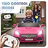 Fillfulfun Licensed Mercedes-Benz CLS 350 12V Ride On Car Truck for Kids, Ride on Toys for Toddlers w/Parent Control, Spring Suspension, Power Wheels for Girls w/Bluetooth, Music, LED Lights (Pink) #4