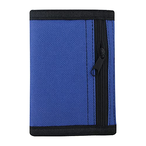 RFID Blocking Canvas Wallet for Men and Women - Trifold Nylon Wallet with Magic Sticker, Teen Wallet for Boys, Wallets for Teens Boys (Navy Blue)3