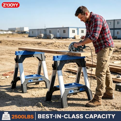 ZYJOYY Adjustable Height Saw Horses