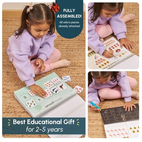 Image of Curious Cub Montessori Busy Book | Toddler Busy Binder for 2-5 Yrs | Activity Binder, Toddler Math Book |Educational Toys For 2 Year Old | Kids Learning Books