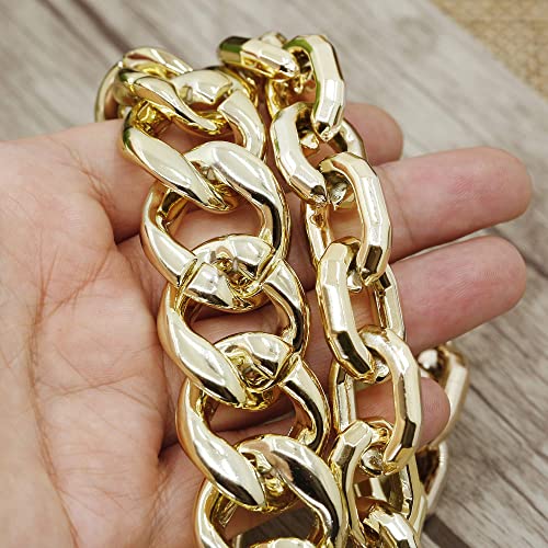 YADOCA 2 Stück Gold Halskette für Männer - Big Chunky Hip Hop Schmuck 80er 90er Punk Stil Personalisierte Goldkette Modeschmuck