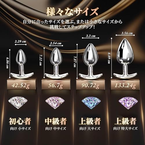 Hisecret アナルプラグ アナルビーズ ステンレス製 アナル&前立腺 アナル拡張開発 肛門栓 オナニーグッズ SM 調教 野外プレー 膣トレ 男女兼用 4点セット - 画像3
