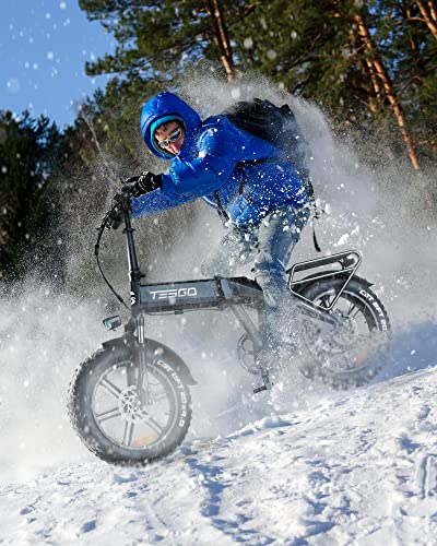 Tesgo Folding 1000W Electric Bikes For Adults, Stt Fat Tire Ebike Max 32Mph With 48V 15Ah Removable Battery, 20" Bike Fork & Hydraulic Brakes, Shimano 8-Speed Gears Electric Bicycles,[Ul Certified] #TOP1