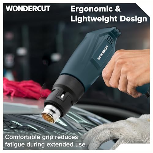 Image of WONDERCUT 2000W, WC-HG-2000-B Heavy Duty Heat Gun | Dual Temperature 230C /600C | Hot Air Blower for Paint Removal, Shrink Wrapping, Plastic Bending & DIY Applications
