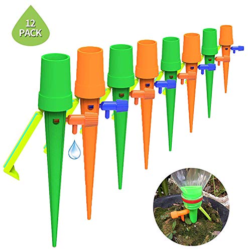 Preisvergleich Produktbild Automatisch Bewässerung Set, 12 Stück Pflanzen Bewässerungssystem Einstellbar zur Gießen von Gartenpflanzen Blumen Bewässerung Zimmerpflanzen Pflanzen Bewässerung Urlaubsbewässerung