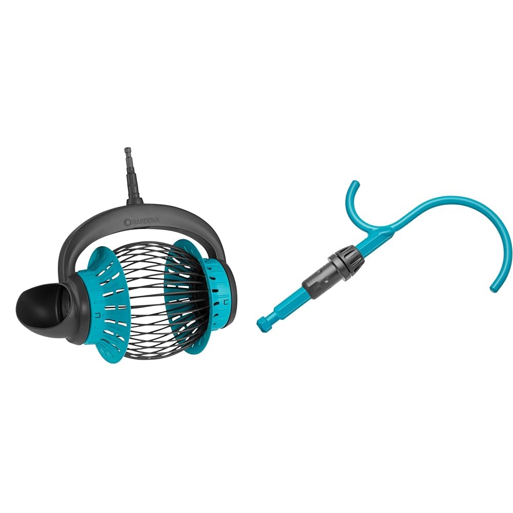 Gardena 03108-20 combisystem Rollsammler zum Auflesen von Früchten/Fallobst & combisystem-Asthaken: Baumhaken für vielfältige Anwendung bei der Gartenarbeit