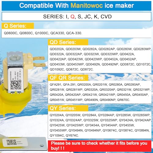 Image of REEPLAR 000009123 IH9123 33129026 water inlet valve for manitowoc ice (Pack of 2)