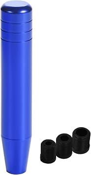 Long Shift Knob Extension Shifter Handle Aluminum Alloy Gear Stick Transmissions Weighted Shifting Lever Universal Fit Most Manual Automatic Cars Truck SUV Blue