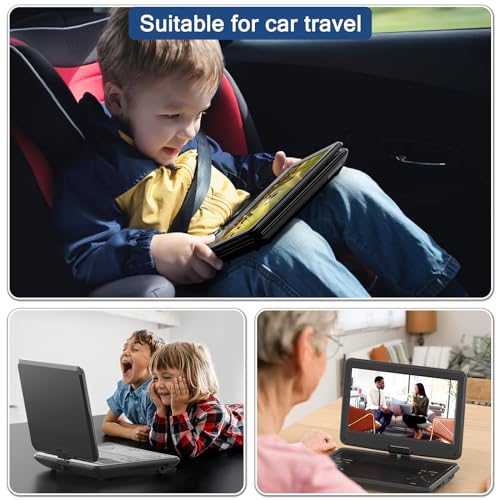 Sqqbzz PD-100 12.5 Inch Portable Dvd Player With 10.5 Inch Large Hd Screen, 4-6 Hours Rechargeable Battery thumb #1