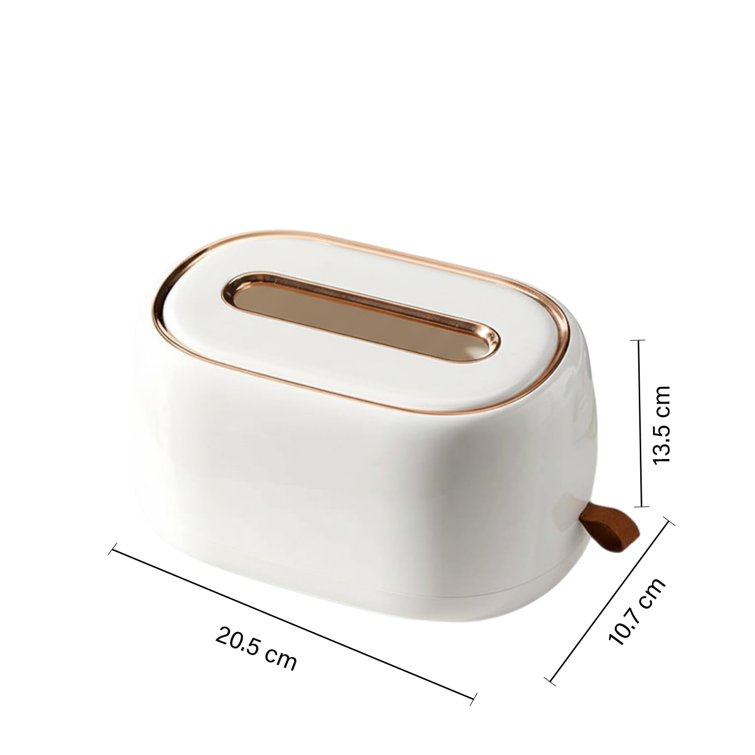 oddpod™ Premium ABS Plastic Desk Tissue Paper Holder & Wall-mounting Napkin Dispenser for Office, Living Room, Bedroom, Bathroom, Night Stand & Desk (Pearl White) 1