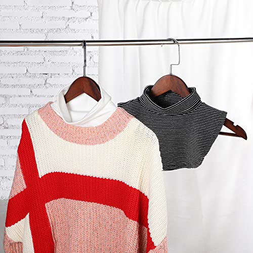 Satinior 6 Pcs Women Fake Collar Detachable Dickey Collar Solid Turtleneck Mock Turtleneck Dickey Half Blouse Collar For Girls Women (Multi Color) #TOP4