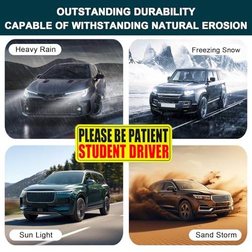 image for KUWSEIY 3pcs Student Drive Magnet for Car, Please Be Patient Student D