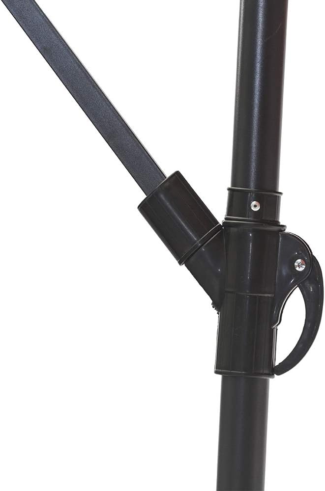 Whiteline Modern Living Aiden Standing Umbrella,Polyester Fabric in Grey and Aluminum Pole - Image 6