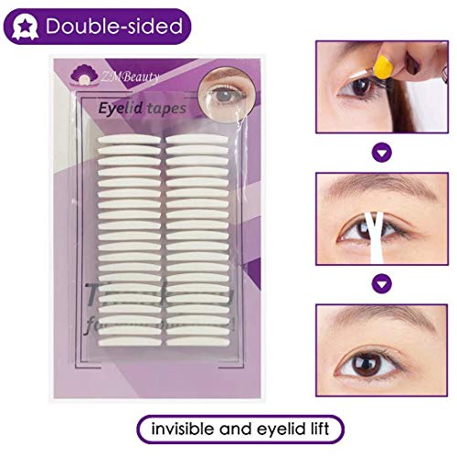 image for ZMBeautk 200Pcs Double Eyelid Tapes Stickers - Both Side Sticky Instan