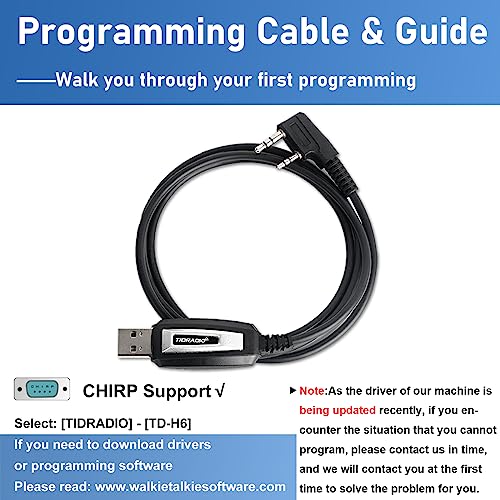 Tidradio Td-H6 10Watt Ham Radio Handheld Upgraded From Uv-5R Dual Band Walkie Talkies With Extra 2200Mah Battery, Programming Cable, Speaker Mic And Td-771 Antenna #TOP5