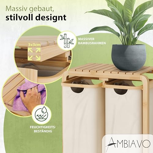 Panier à linge 2 compartiments pour stopper le désordre bac de tri 100l compact - 6