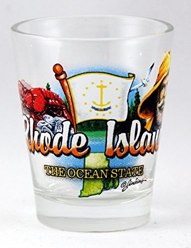 Rhode Island Ocean State Elements Shot Glass