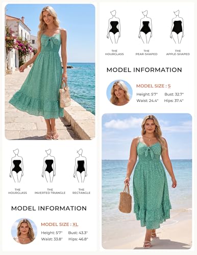 Image of GRACE KARIN Womens Maxi Floral Sundresses Summer Beach Boho Dress Spaghetti Strap Dresses Casual Fashion Clothes with Pockets