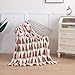 Elegant Comfort Velvet Touch Ultra Plush Christmas Holiday Printed Fleece Throw/Blanket-50 x 60inch, (Cream Christmas Tree), 50 x 60 inch