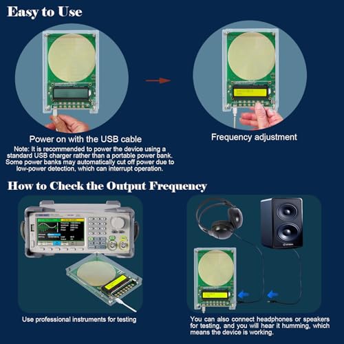 adjustable frequency generator for healing 001hz-299khz 783hz schumann resonance generator sine wave frequency healing device for improving sleep amp meditation usb powered
