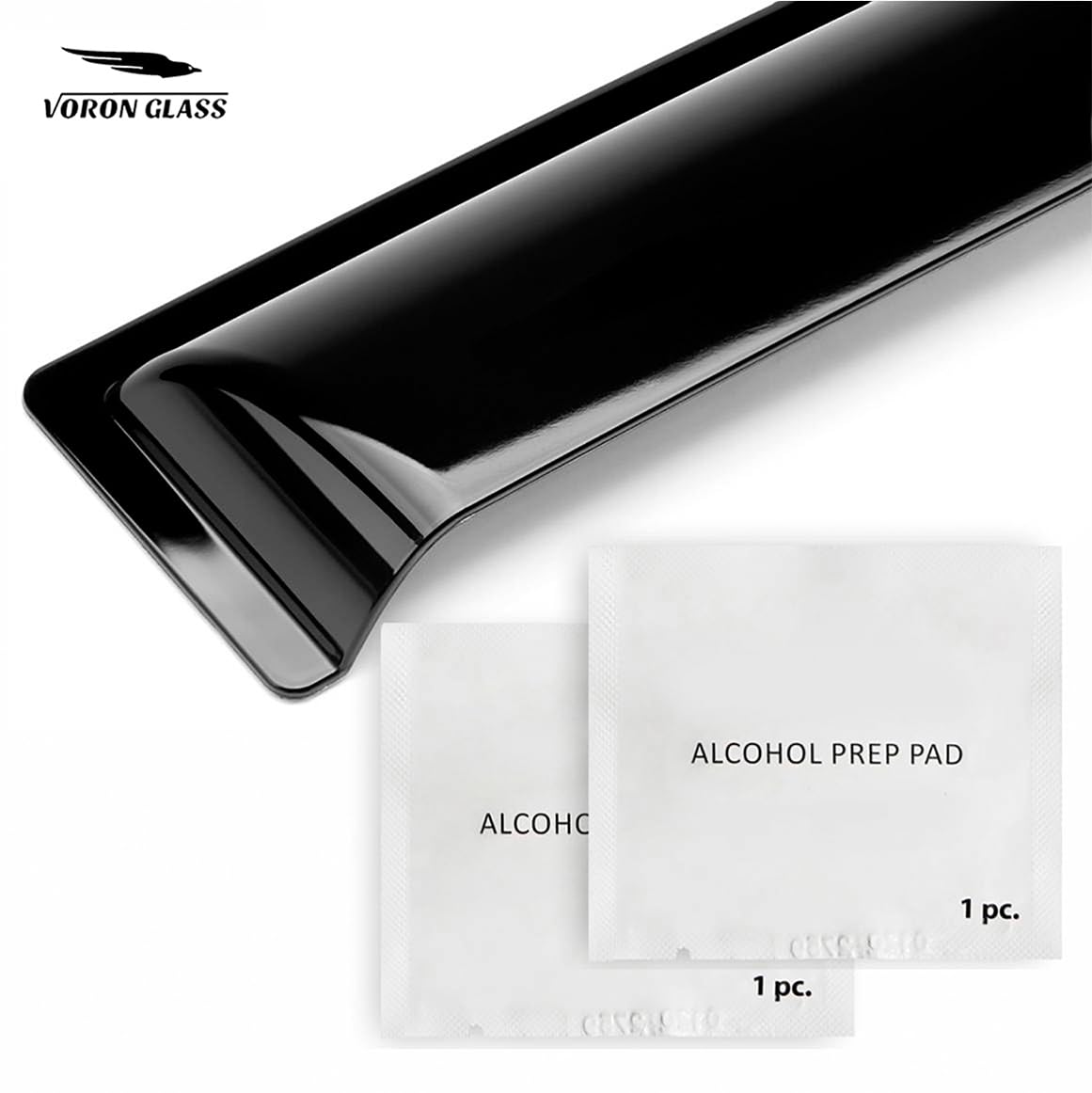 Voron Glass Tape-on Extra Durable Rain Guards for Jeep Renegade 2015-2024, Window Deflectors, Vent Window Visors, 4 Pieces - 120112