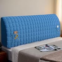 Fodera for Testiera del Letto Elasticizzata Fodera for Testiera del Letto all-Inclusive Fodera for Testiera del Letto Elasticizzata for L'arredamento della Camera da Letto,Blue-200CM (Color : Blue
