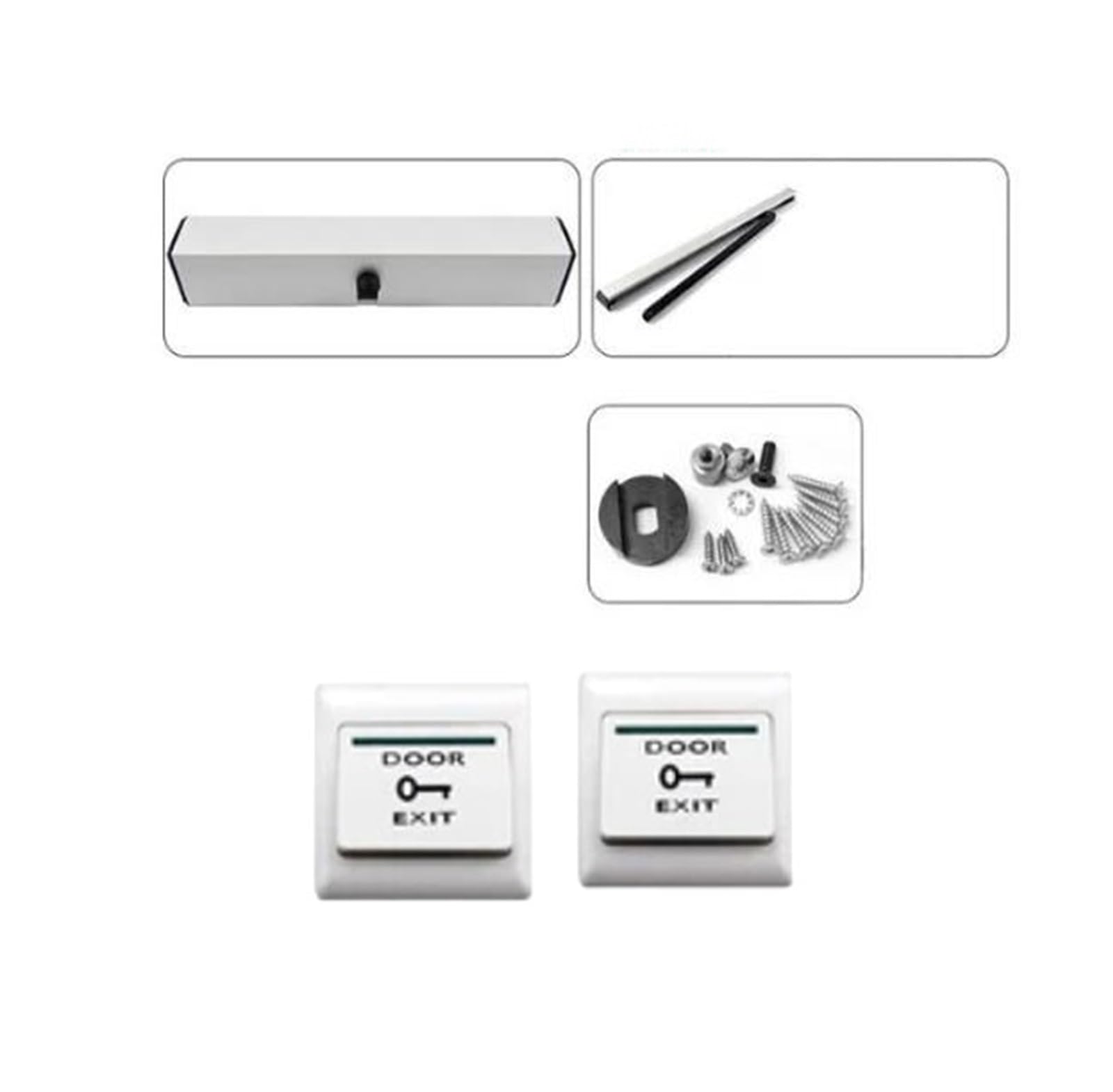 Automatic Gate Opener, Automatic Door Operators Swing Sliding Garage Gate Opener Electric Closer with Sensor Y Release Button Optional(Kit9)