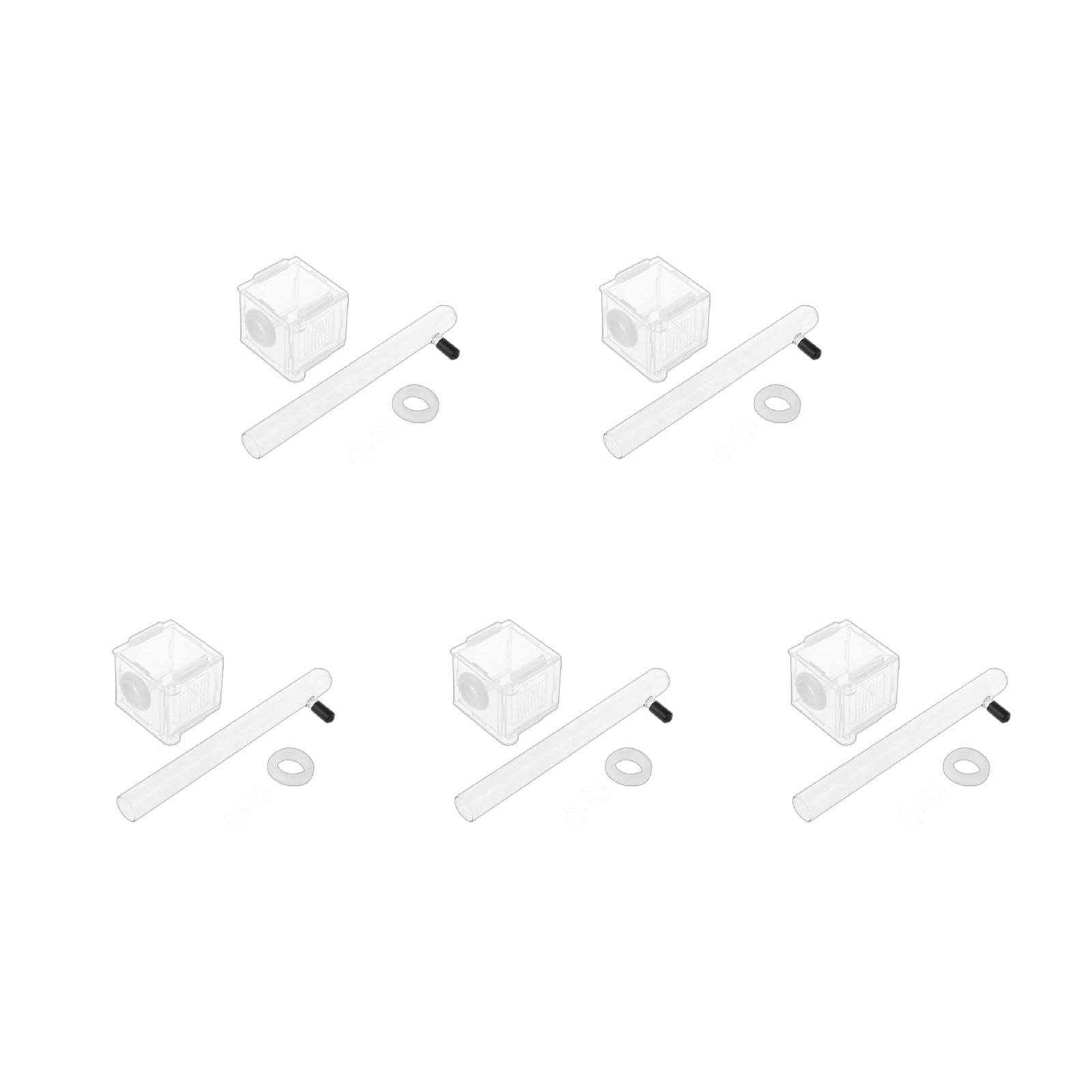 Tazizi Clear 5Pcs Mini Ant Nest Small Colony Feeding Nest With Test Tube Plane Nest Ants Farm House Glass Tubes Ant Nest
