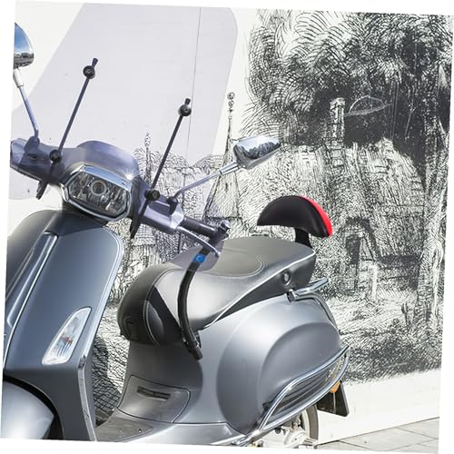 Gogogmee ユニバーサル電動自転車用背もたれクッション 耐久アイアン スポンジ製 明るいレッドカラー 後部座席サポート 簡単取付けアウトド