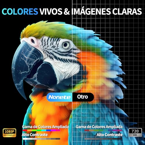 Mini proyector 4K con WiFi 6 y giro de 270 grados en color negro 3