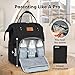 KeaBabies Baby Diaper Bag Backpack - Large Baby Bag for Boys, Girls, Waterproof Multi Function Travel Diaper Backpack with Changing Pad, Durable Travel Essentials for Moms and Dads (Trendy Black)
