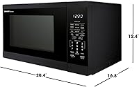 Vista 8 de SHARP Horno microondas para encimera con plato giratorio extraíble de 12.4 pulgadas, 1100 vatios, 1.4 pies cúbicos, color negro