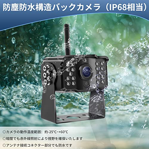 Hizenyo 録画機能付き バックカメラモニターセット24v バッ