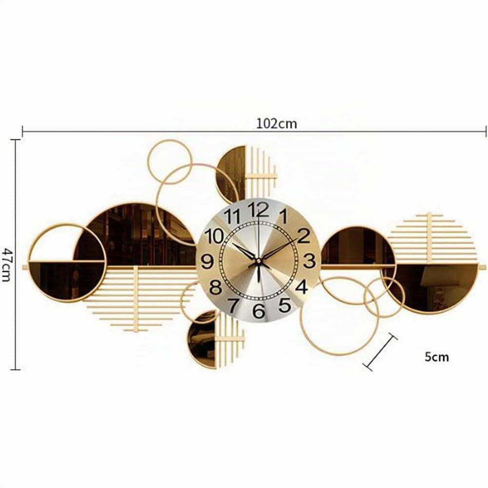 Grande orologio digitale da parete in metallo da parete interna in metallo, design moderno, decorazione per soggiorno, sala da pranzo, cucina