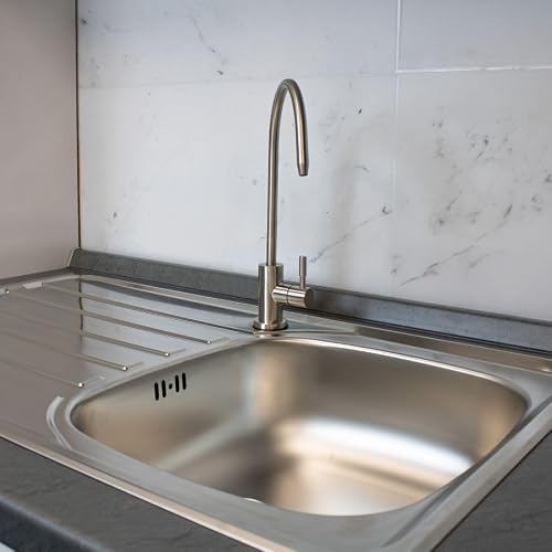 Miniatura 7 de Bellerofonte Grifo De 1 Vía De Acero Inoxidable Con Palanca Para Purador De Agua, Ósmosis Inversa Y Sistemas De Filtración
