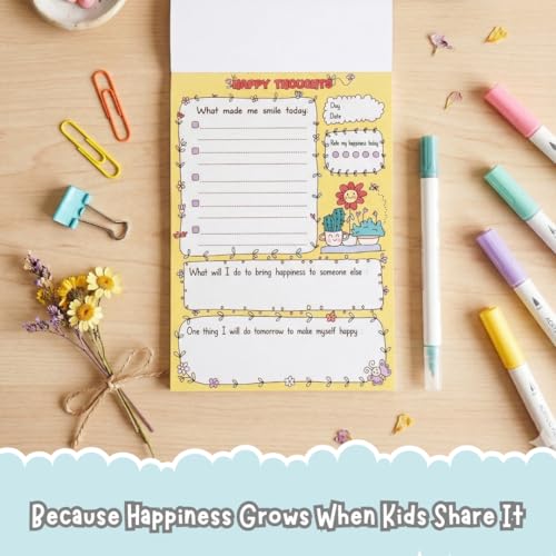 Image of Happy Thoughts A5 Positivity Pad for Kids, 40 Tear-Off Pages