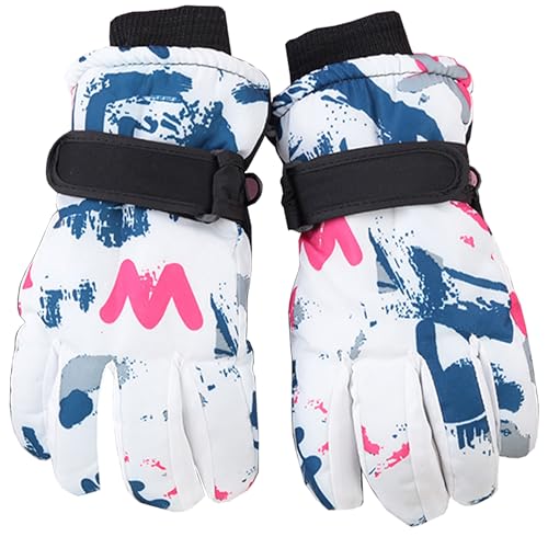 Image of UTOWO Kids Winter Cold Weather Ski Gloves Boy-Girl Warm Windproof Snow Gloves for Snowboarding Sledding Cycling Toddler 3-6T