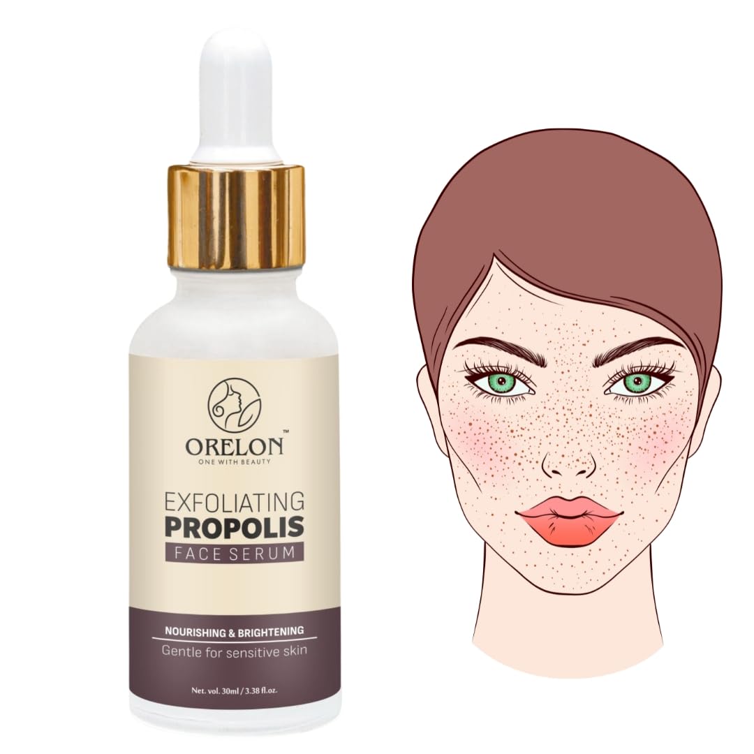 ORELON Natural Propolis hydrating Gentle Face Serum | Glowing & Brightening Skin | Pigmentation & Dark Spot Corrector | Lightwieght Formula For All Skin Types - 30ML