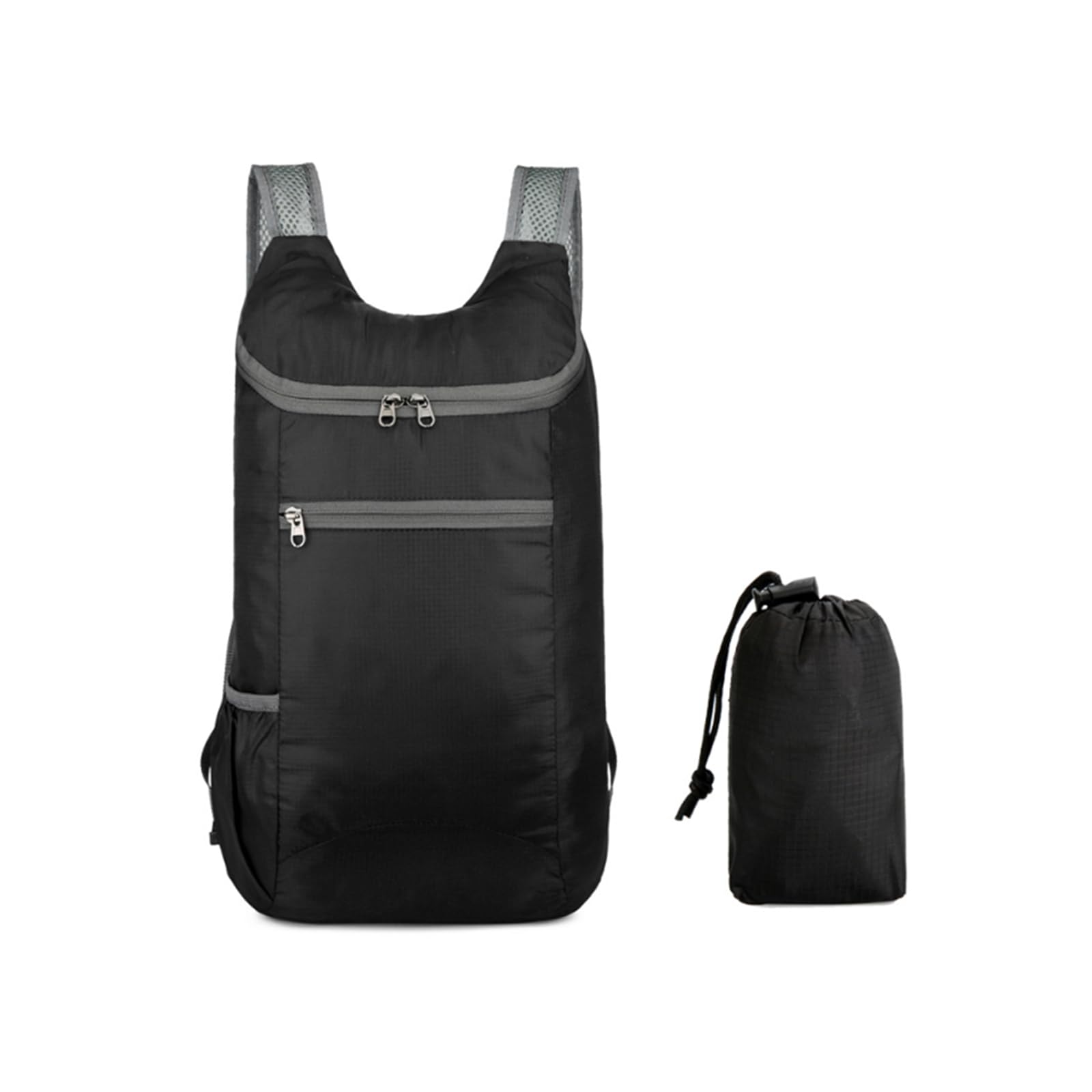 SIPYTOPF Foldable Backpack,20L Lightweight water resistant Travel Hiking Backpack for Outdoor Sports Camping Daypack Bag (Black)