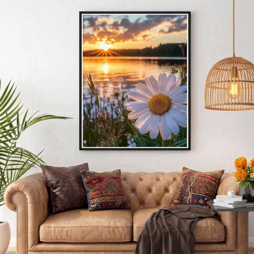 Diamond Painting Kit Complet Fleur 5D Broderie Diamant Strass Peinture Débutant