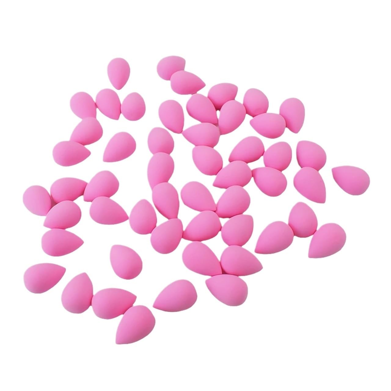 50 x Mini-Make-up-Schwämme | Dicker Samt-Make-up-Puff, doppelt verwendbar, Blau