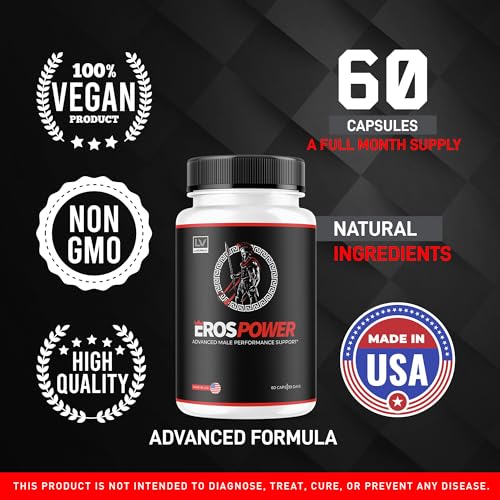 Image of Eros Power Supplement - Eros Power Supplement, ErosPower Advanced Formula, Eros Power Capsules for Men, Eros Power Pills, 60 Capsules for 1 Month