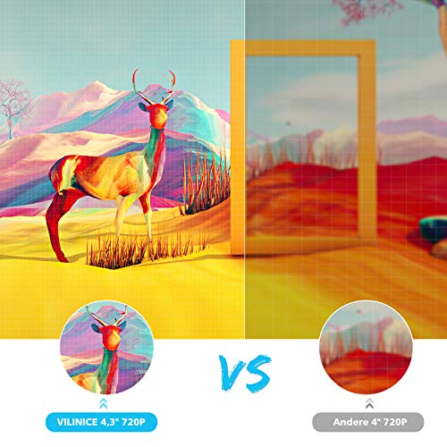 Mini Beamer, VILINICE 5500 Lumen Heimkino Beamer, Unterstützt 1080P Full HD, 100000 Stunden LED, LED Video Beamer kompatibel mit TV Stick, HDMI, SD, AV, VGA, USB, PS4, X-Box, Smartphone – Bild 3