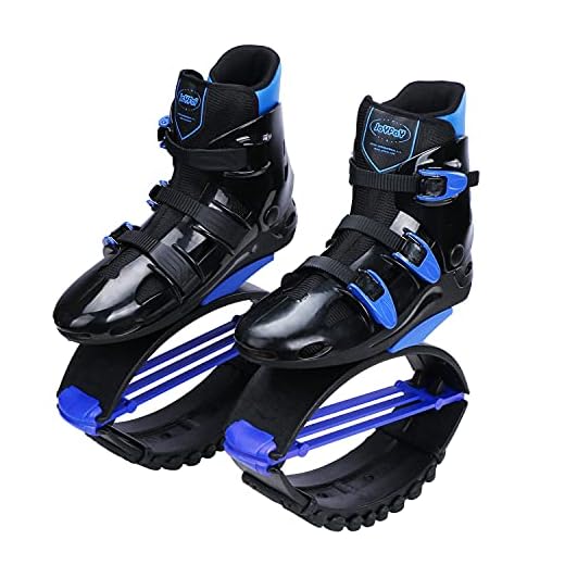 Joyfay Black and Blue Unisex Fitness Jump Shoes Bounce Shoes XXL